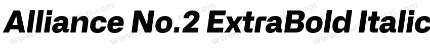 Alliance No.2 ExtraBold Italic字体转换